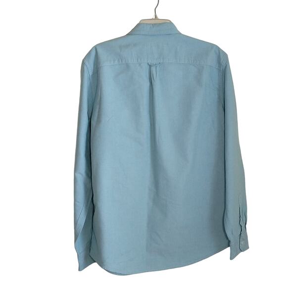 American Eagle Outfitters Button Down Shirt Men's XL Blue Long Sleeve Cotton - Picture 3 of 14